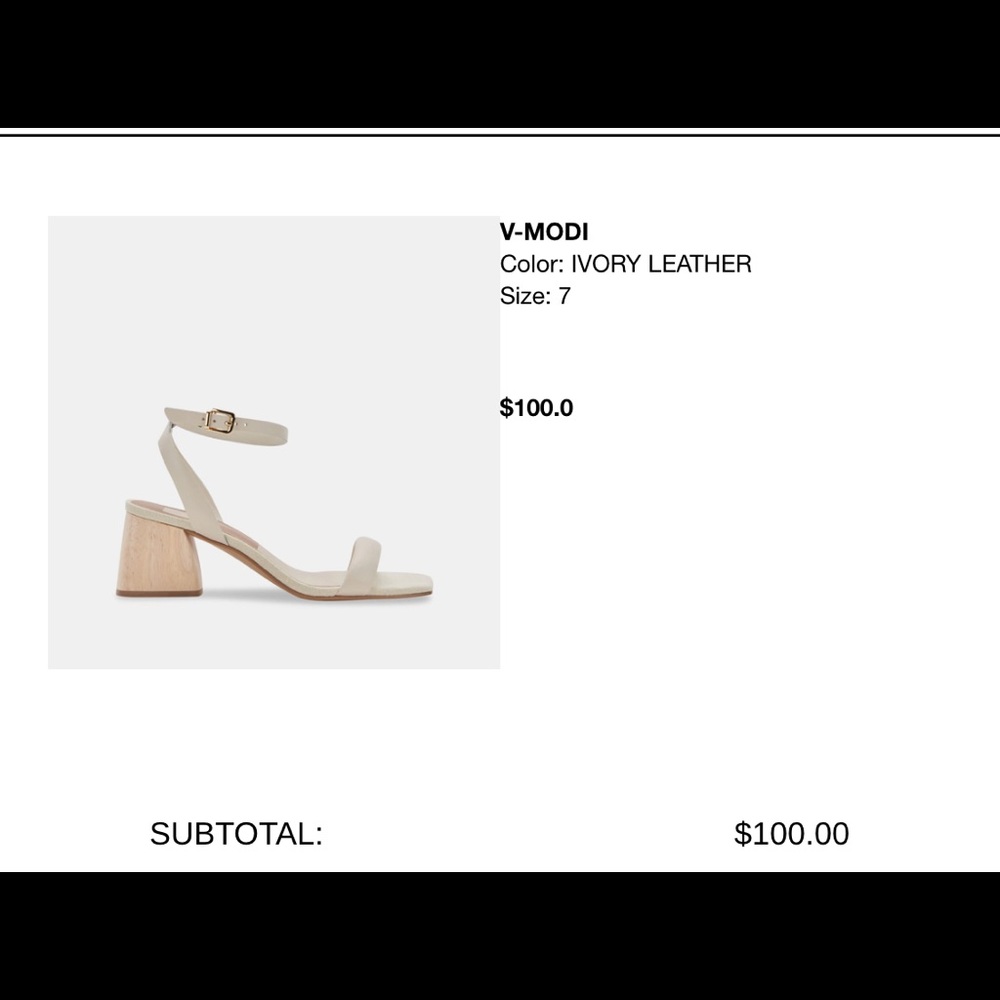 Brand new Dolce Vita Modi heel in white. Size 7.